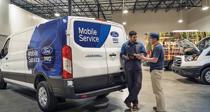 Ford Pro Mobile Service van shown.